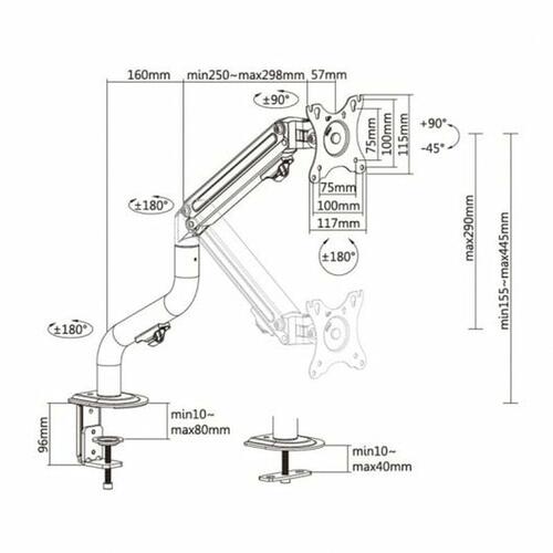 TV-holder Aisens DT32TSR-139 17" 32" 8 kg