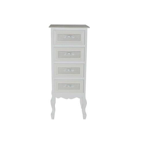 Chiffonier DKD Home Decor Hvid Træ MDF (40 x 36 x 100 cm)