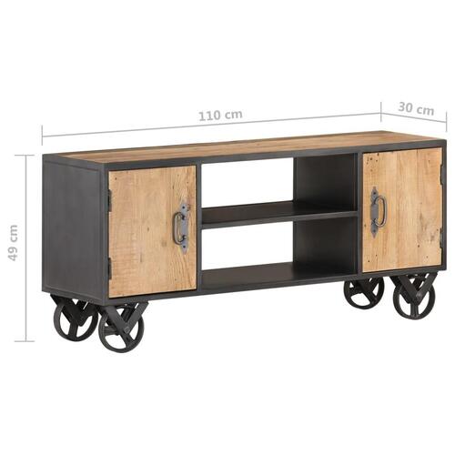 Tv-skab 110x30x49 cm massivt genbrugstræ