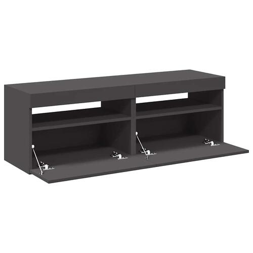 Tv-borde med LED-lys 2 stk. 60x35x40 cm grå