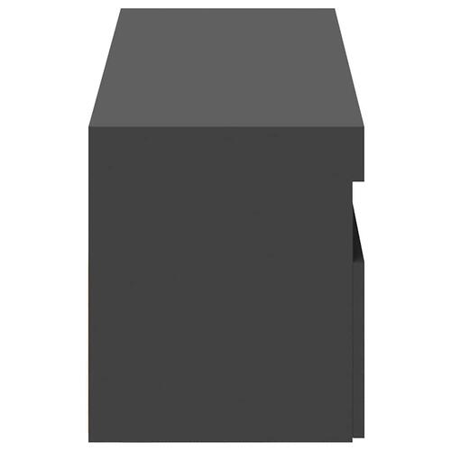 Tv-borde med LED-lys 2 stk. 60x35x40 cm grå
