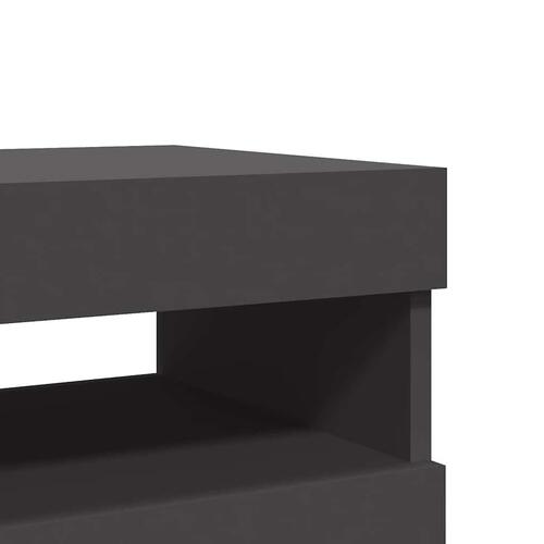 Tv-borde med LED-lys 2 stk. 60x35x40 cm grå