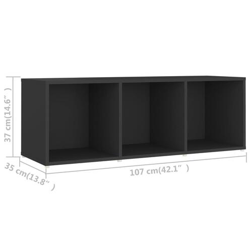 Tv-skab 107x35x37 cm konstrueret træ grå