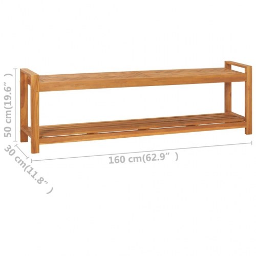 Bænk 160 cm massivt teaktræ