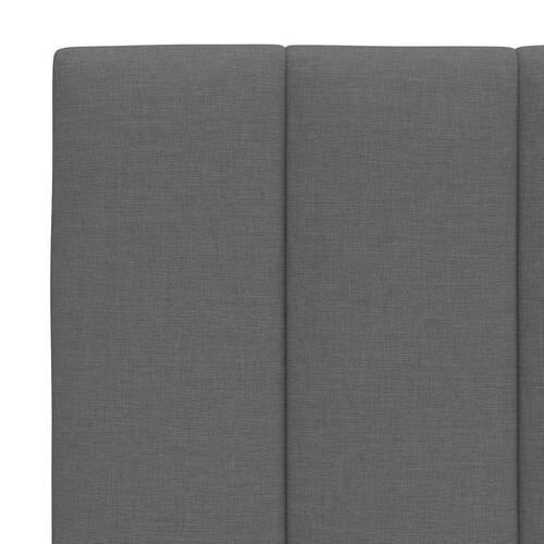 Seng med madras 90x200 cm stof mørkegrå