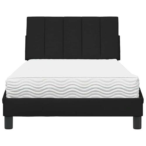 Seng med madras 100x200 cm stof sort