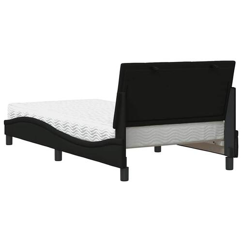 Seng med madras 100x200 cm stof sort