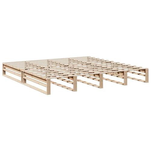 Seng med reol uden madras 180x200 cm massivt fyrretræ