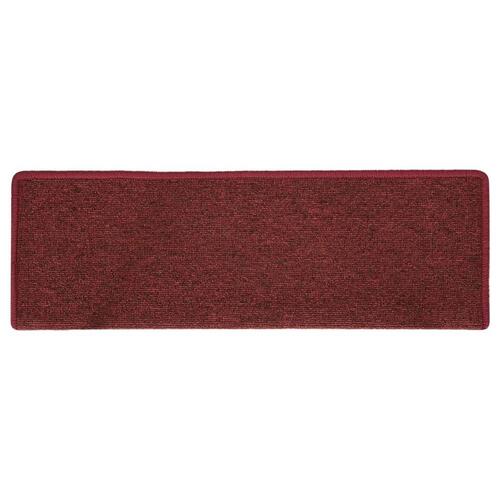 15 stk. trappemåtter 65x21x4 cm mat rød