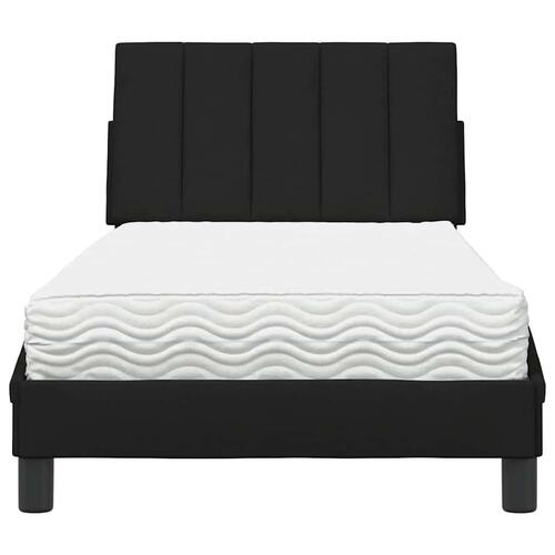 Seng med madras 80x200 cm stof sort