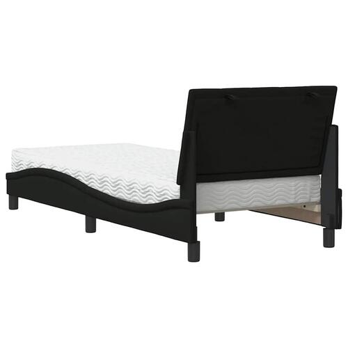 Seng med madras 80x200 cm stof sort