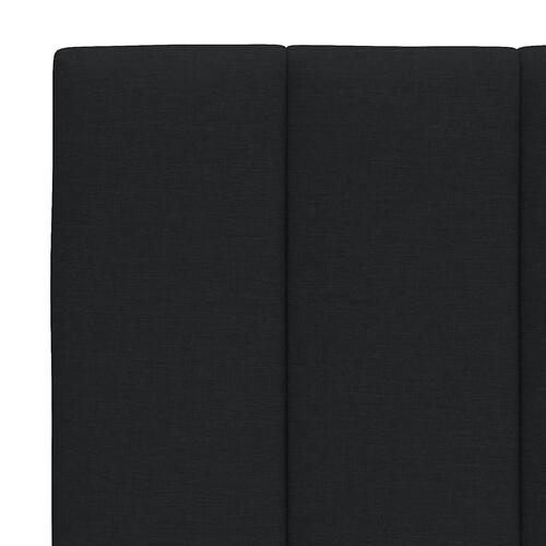 Seng med madras 90x190 cm stof sort