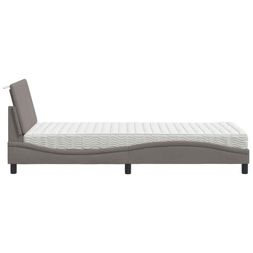 Seng med madras 80x200 cm stof gråbrun