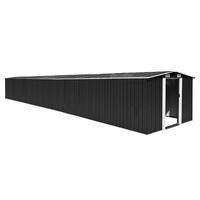 Haveskur 257x997x178 cm galvaniseret stål antracitgrå