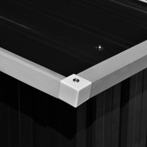 Haveskur 257x997x178 cm galvaniseret stål antracitgrå