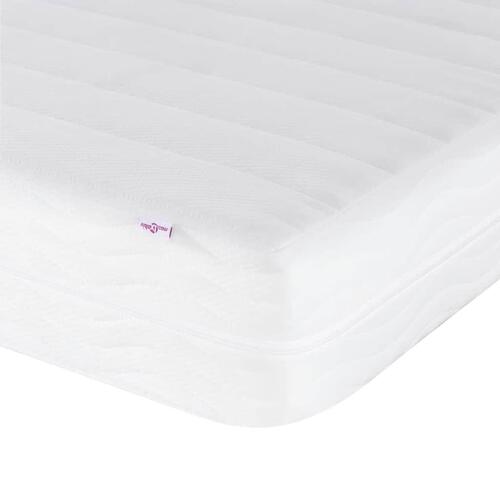 Seng med madras 90x200 cm stof sort