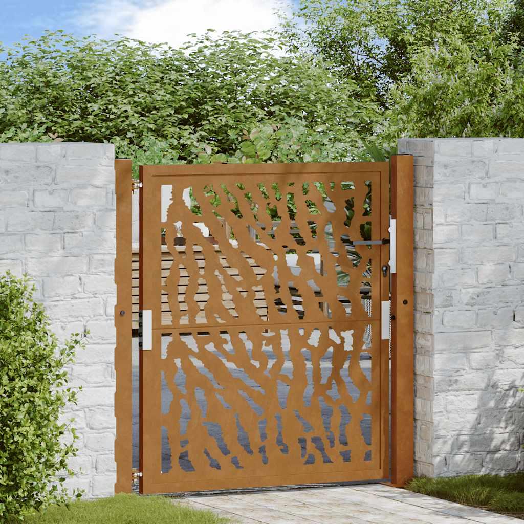 Havelåge 105x105 cm cortenstål spor design