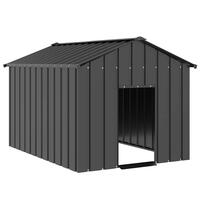 Hundehus med tag 113x153x101 cm galvaniseret stål