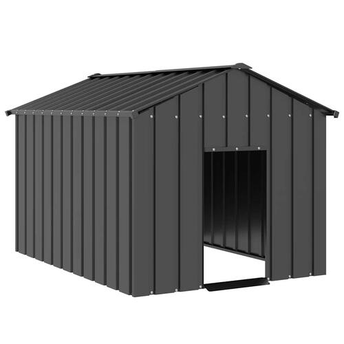 Hundehus med tag 113x153x101 cm galvaniseret stål