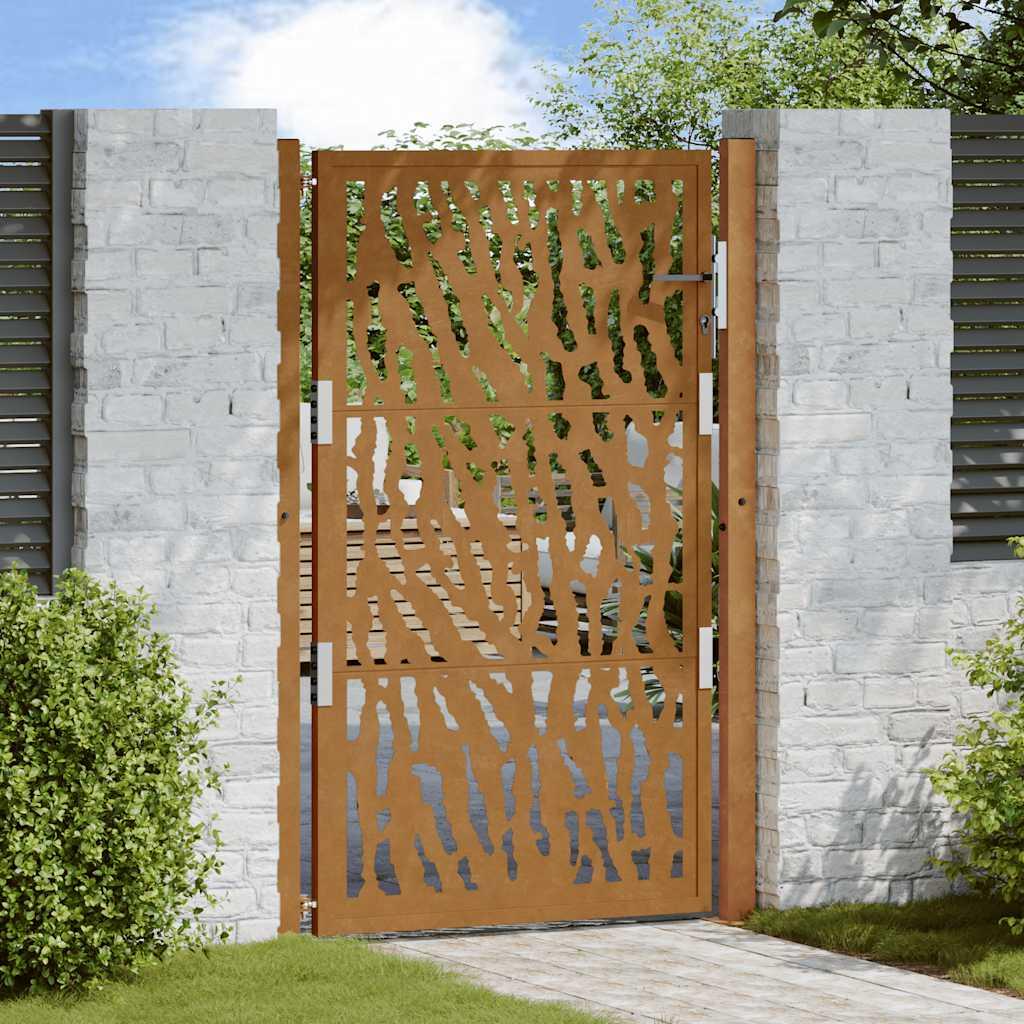 Havelåge 105x155 cm cortenstål spor design