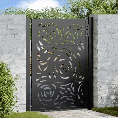 Havelåge 105x130 cm stål flamme design sort