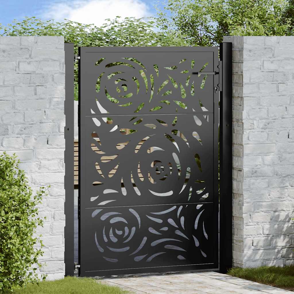 Havelåge 105x130 cm stål flamme design sort