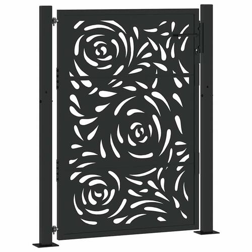 Havelåge 105x130 cm stål flamme design sort
