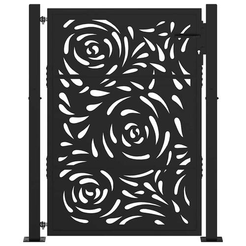 Havelåge 105x130 cm stål flamme design sort