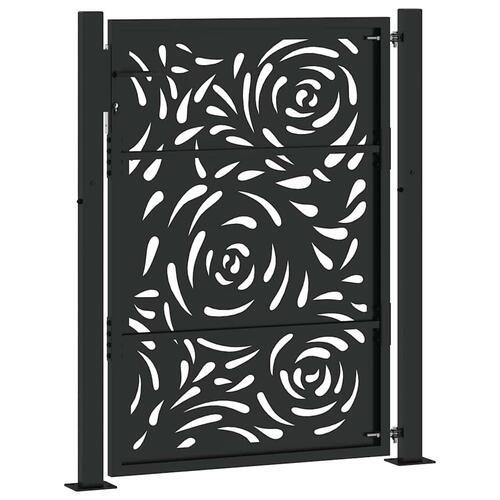 Havelåge 105x130 cm stål flamme design sort