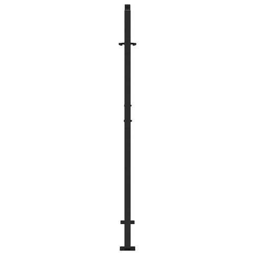 Havelåge 105x155 cm stål bladdesign sort