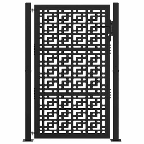 Havelåge 105x155 cm stål krydsdesign sort