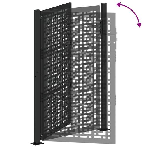 Havelåge 105x155 cm stål krydsdesign sort