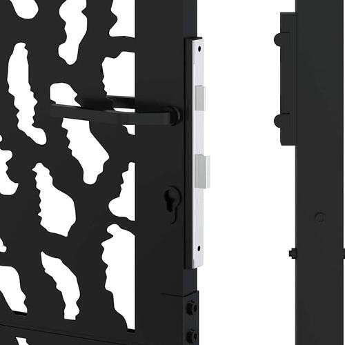 Havelåge 105x180 cm stål spor design sort