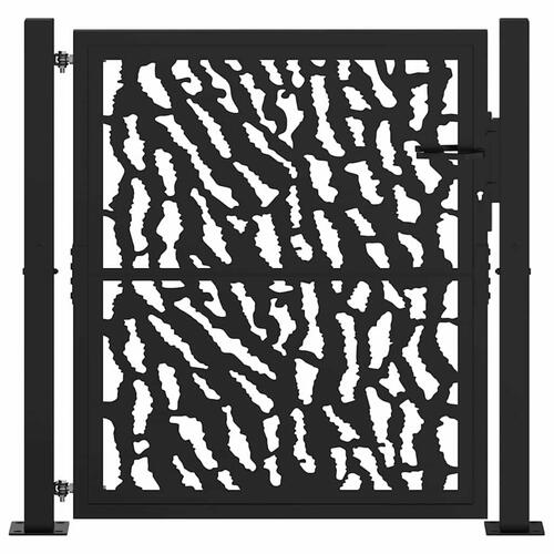 Havelåge 105x106 cm stål spor design sort