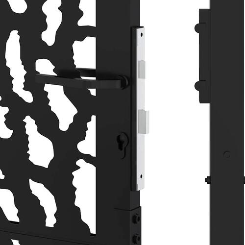 Havelåge 105x106 cm stål spor design sort