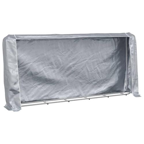 Brændestativ med regnslag 300x25x150 cm galvaniseret stål