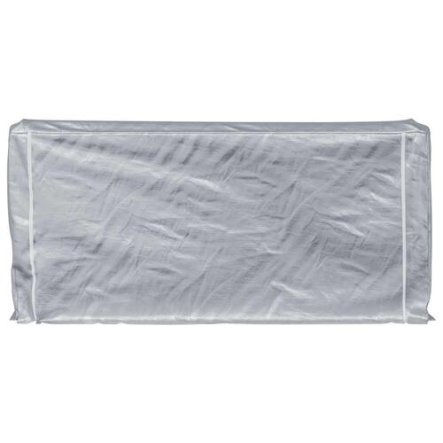 Brændestativ med regnslag 300x25x150 cm galvaniseret stål