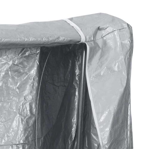 Brændestativ med regnslag 300x25x150 cm galvaniseret stål