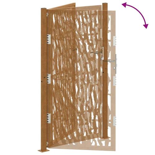 Havelåge 105x180 cm cortenstål spor design