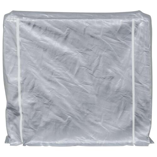 Brændestativ med regnslag 150x25x150 cm galvaniseret stål