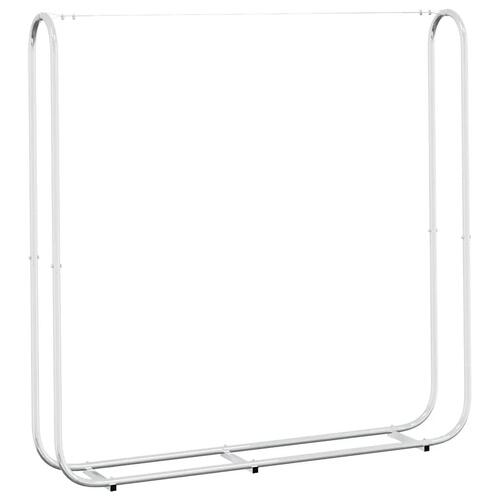 Brændestativ med regnslag 150x25x150 cm galvaniseret stål