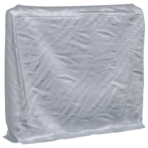 Brændestativ med regnslag 150x25x150 cm galvaniseret stål