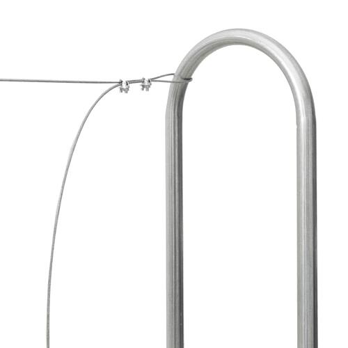 Brændestativ med regnslag 150x25x150 cm galvaniseret stål