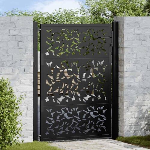 Havelåge 105x130 cm stål bladdesign sort