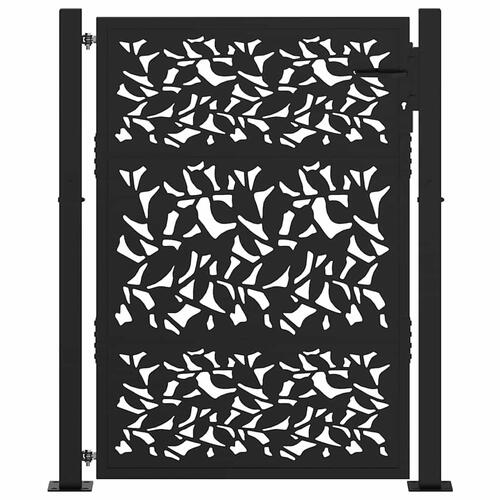 Havelåge 105x130 cm stål bladdesign sort