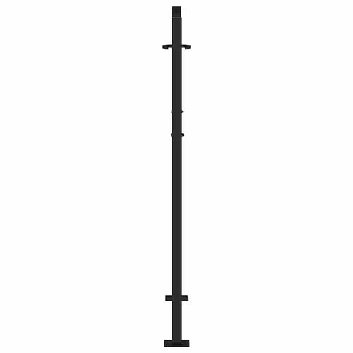 Havelåge 105x130 cm stål bladdesign sort