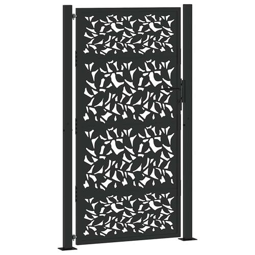 Havelåge 105x180 cm stål bladdesign sort