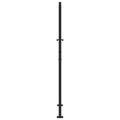 Havelåge 105x180 cm stål bladdesign sort