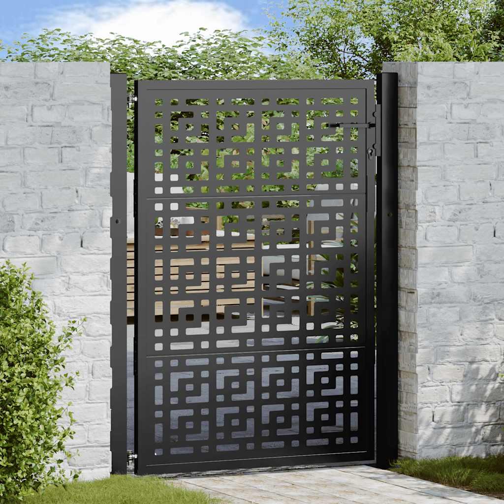 Havelåge 105x130 cm stål krydsdesign sort