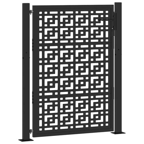 Havelåge 105x130 cm stål krydsdesign sort